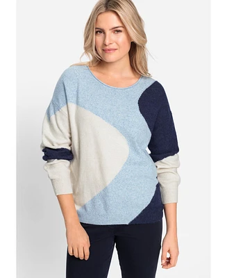 Olsen Women's Abstract Pattern Pullover