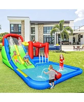Gouun Inflatable Water Slide with Ocean Balls for Kids without Blower