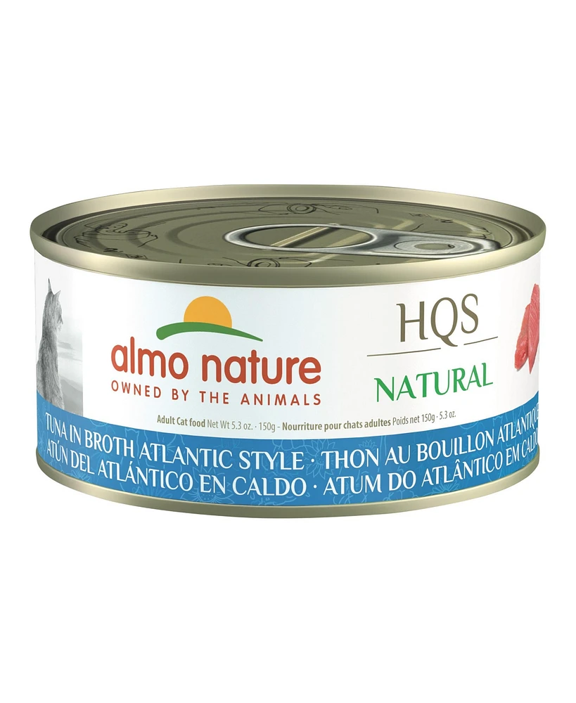 Almo Nature Hqs Natural Cat 24pk (5.3oz): Tuna In Broth Atlantic Style