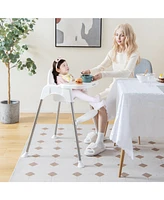 Gouun 4-in-1 Convertible Baby High Chair with Removable Double Tray