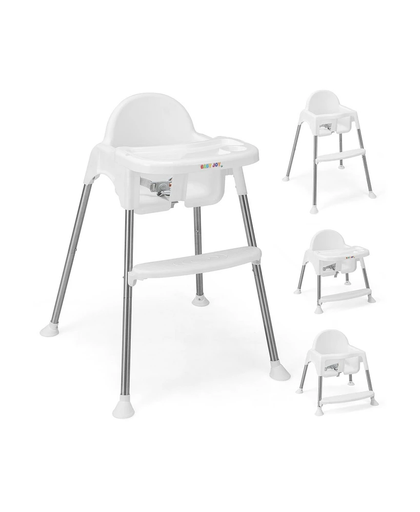 Gouun 4-in-1 Convertible Baby High Chair with Removable Double Tray