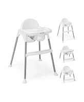 Gouun 4-in-1 Convertible Baby High Chair with Removable Double Tray