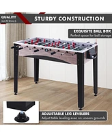 Inolait 48in Foosball Table and Arcade Table Soccer with Foosball Accessories for Home and Game Room