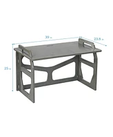 ECR4Kids StudyStation Desk, Grey Wash