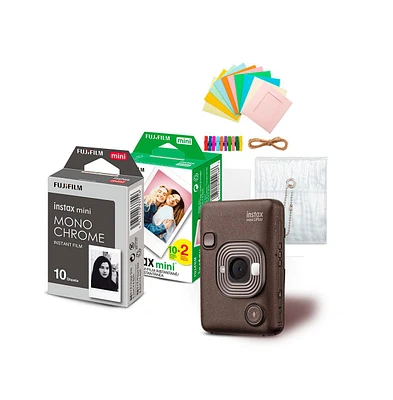 Fujifilm Instax Mini Liplay C Bronze Vn Ex D Us Color/B+W Film and Accessories Kit