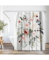 Americanflat 71x74 Loose Bouquet Shower Curtain - 100% Polyester Shower Curtain