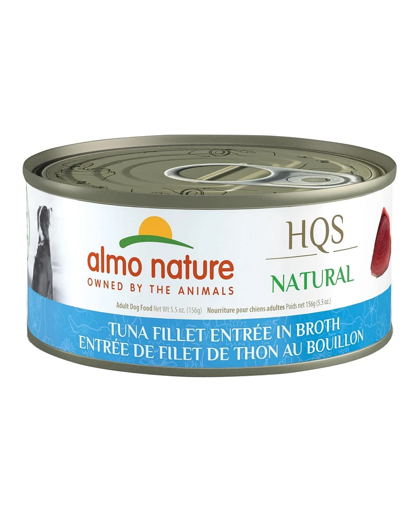 Almo Nature Hqs Natural Dog 12pk (5.5oz): Tuna Fillet Entree in Broth