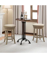 Gouun 26 Inches Swivel Bar Stools Set of 2 wth Wooden Frame-26.5 inches
