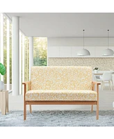 Gouun Modern Fabric Loveseat Sofa Couch Upholstered 2-Seat Armchair