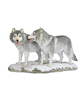 Fc Design "2-pc Gift Set" 11"W Wolf Couple Standing in Snow Figurine Statue Ornament Home Room Office Decor and Perfect Gift Ideas for Housewarming, H