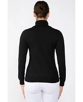 Jennie Liu Women's 100% Cashmere Turtleneck Sweater | Tissue Weight Sweaters