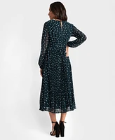 Seraphine Maternity Pleated Spot Dress