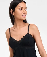 I.n.c. International Concepts Women's Lace-Trim Knit Tank & Pajama Pants Set, Exclusively at Macy's