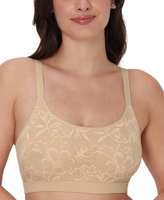 Bali Women's Breathe Lace-Overlay Bralette Dfcmbr