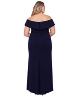 Xscape Plus Off-The-Shoulder Sheath Gown