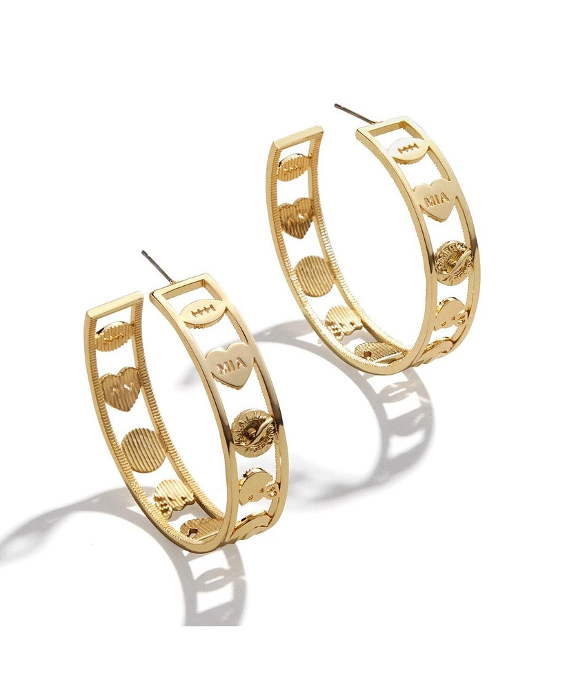 Wear by Erin Andrews x Baublebar Miami Dolphins Motif Hoop Earrings