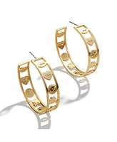 Wear by Erin Andrews x Baublebar Miami Dolphins Motif Hoop Earrings