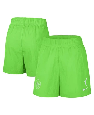 Nike Women's Neon Green Seattle Storm Buzzer Beaters Woven Performance Shorts