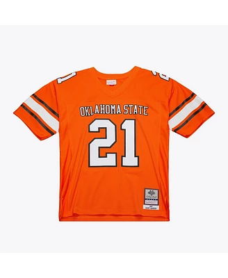 Mitchell & Ness Men's Barry Sanders Orange Oklahoma State Cowboys 1987 Replica Jersey