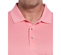 Pga Tour Men's Airflux Solid-Color Mesh Polo Golf Shirt