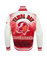 Pro Standard Men's Cream Tampa Bay Buccaneers Sublimated Satin Full-Snap Jacket