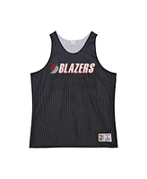 Mitchell & Ness Men's Black/White Portland Trail Blazers Hardwood Classics Reversible Mesh Practice Jersey