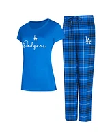 Concepts Sport Women's Los Angeles Dodgers Vector T-Shirt Pants Sleep Set