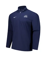 Nike Men's Navy Team Usa Lightweight Coach Half-Zip Jacket