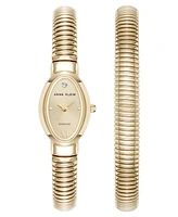 Anne Klein Women's Quartz Contemporary Gold-Tone Alloy Bracelet Watch, 20mm