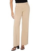 Liverpool Los Angeles Women's Kelsey Twill Wide-Leg Pants