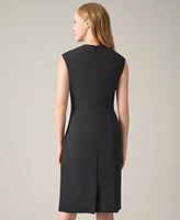 Kasper Petite Sleeveless Crew-Neck Sheath Dress