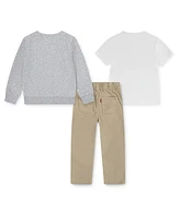 Levi's Baby Boys Tee, Cardigan and Pants, 3-Piece Set