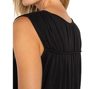 Liverpool Los Angeles Women's Sleeveless Shirred Detail Knit Top