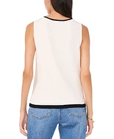 Vince Camuto Women's Contrast-Trim Sleeveless Sweater