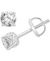 Gia Certified Diamond Stud Earrings (1/2 ct. t.w.) in 14k White Gold