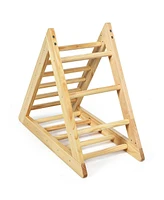 Sugift Wooden Triangle Climber for Toddler Step Training