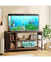 Tribesigns 55-90 Gallon Fish Tank Stand with Power Outlets, Large Aquarium Stand with Cabinet Suitable for Turtle Tank, Reptile Tank, 1000 lb Capacity