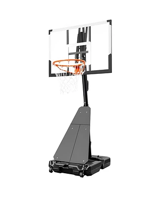 Skonyon 44 Inch Shatterproof Backboard Portable Basketball Hoop, 8-10FT Height Adjustable