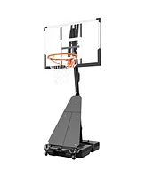 Skonyon 44 Inch Shatterproof Backboard Portable Basketball Hoop, 8-10FT Height Adjustable