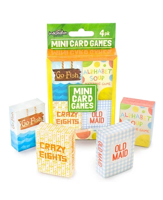 Slickblue Mini Card Games, 4-Pack - Compact and Fun Card Sets for On-the-Go Entertainment