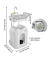 Yescom 45L Portable Camping Sink with Soap Dispenser & Towel Holder with Pump Safe Mobile Sink for Rv Travel Outdoor