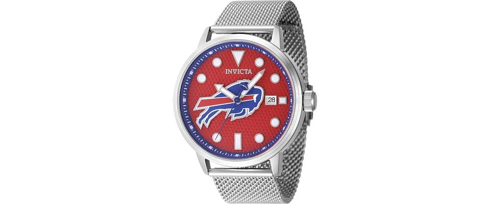 Invicta Men's 47985 Nfl Buffalo Bills Quartz 3 Hand Red Dial Watch