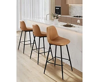 Slickblue Bar Stools Counter Height with Back for Comfortable Seating and Modern Style