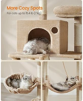 Slickblue 66.1-Inch Large Cat Tree Tower with 13 Scratching Posts for Play and Climbing Fun