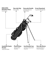 Gymax Golf Stand Cart Bag Club with Carry Organizer Pockets