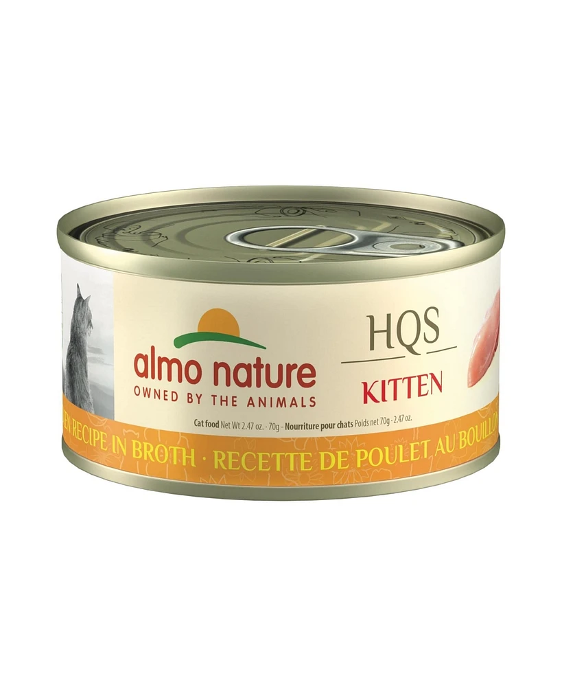 Almo Nature Hqs Natural Kitten 24pk (2.47oz): Chicken Recipe In Broth