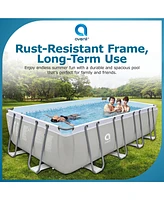 Jleisure 17776 18 x 10 Foot Above Ground Rectangular Steel Frame Swimming Pool