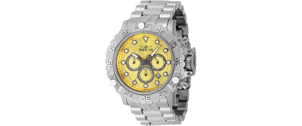 Invicta Men's 47180 Subaqua Quartz Chronograph Yellow, Gunmetal Dial Watch