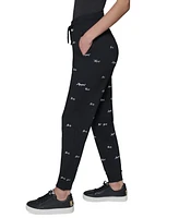 Karl Lagerfeld Paris Women's Mini Script Logo-Print Joggers