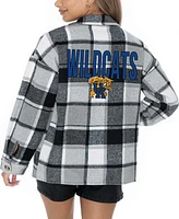 Gameday Couture Women's Gray Kentucky Wildcats End Zone Game Flannel Button-Up Shirt